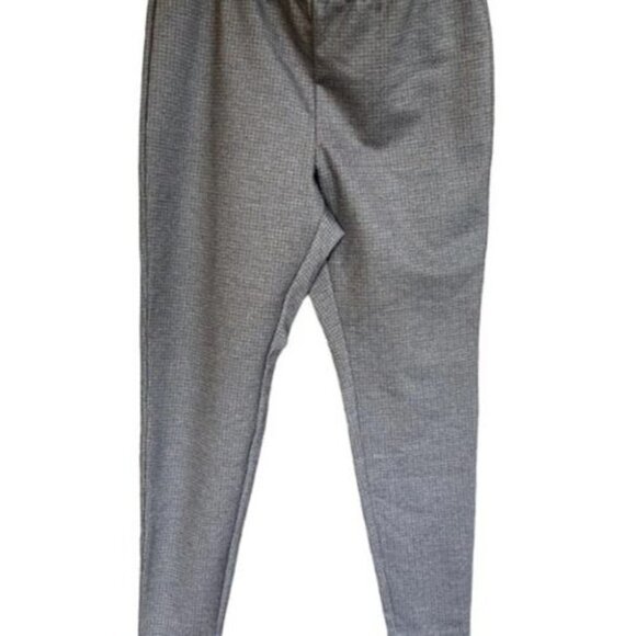 J Jill Houndstooth Pull On Ponte Slim Leg Pants Brown/Black Size L - Picture 1 of 6